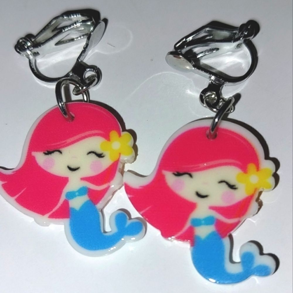 Super cute girls clip-on earrings